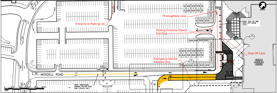Temporary Changes to the Health Sciences Centre Front Entrance
